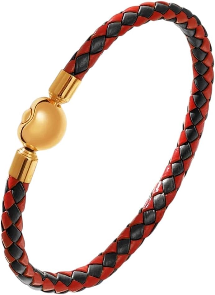New 2026 Lucky Golden Genuine Charm Bracelet For Woman Simple Black Red Female Fashion Jewelry Accessories Gift Creative