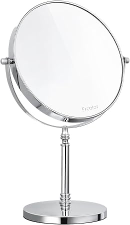 Amazon Frcolor 化粧鏡 卓上ミラー 両面鏡 スタンドミラー 10倍拡大鏡 ラウンド 拭く布を付き 8インチ 360度回転 メイクアップミラー Frcolor 化粧鏡 通販