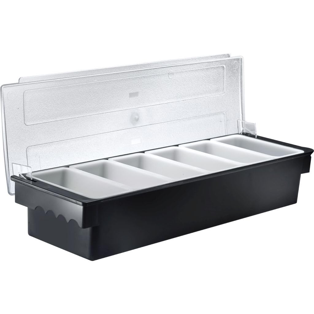 Westmark Epices/Fruit Bar Pano - Boîte de conservation pratique pour bar, buffet et restauration - Boîte alimentaire avec couvercle - 6 compartiments de 400 ml chacun - ABS sans BPA