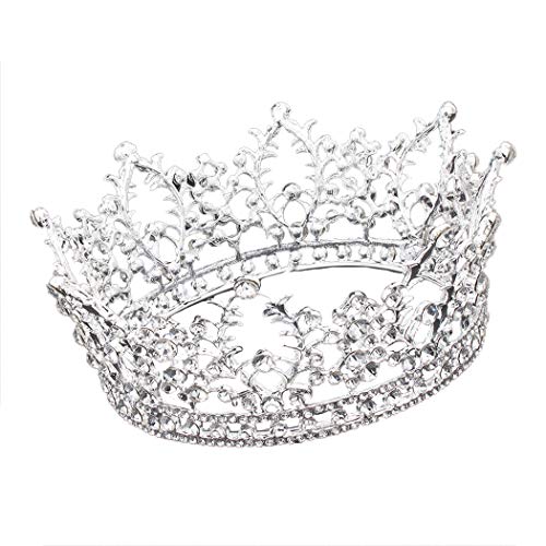 BINGMAX Brautkrone Tiara Stirnband Braut Brautjungfern Kristall Diadem Blatt Strass Krone Tiara Stirnband für Hochzeitsfest