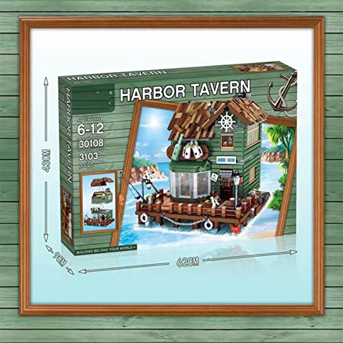Haus Bausteine Bausatz, Modular Moc Klemmbausteine Haus, 3103 Teile Hafen Taverne Chalet Architektur Modell Modulare… – Bild 5