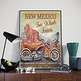  Tableaux, Posters,Art Mural Rétro Vintage Ancienne Affiche Voiture Motocha Station-Service Peinture Industrielle Style Famille Mur Art Décoration Toile Affiche Photographie Art Affiches - 40X60Cm