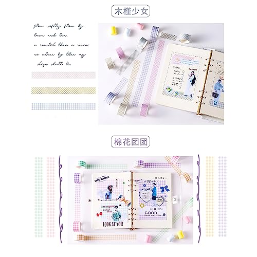 LGEGE 20 rotoli di nastro Washi Tape a griglia