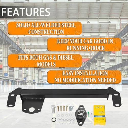 ECOTRIC Steering Gear Box Stabilizer Bar Compatible with 1994-2002 Dodge Ram 1500 2500 3500 4WD 4x4 Replace Number for #1032004