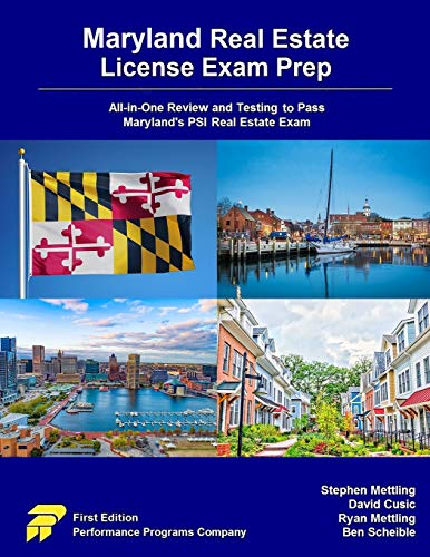 Performance Programs Company Mettling, Stephen Maryland Real Estate License Exam Prep: All-In-One Review And Testing To Pass Maryland'S Psi Real Estate Exam cover