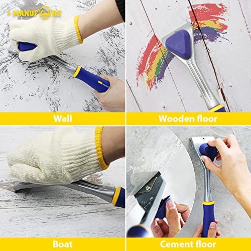 Manufore Paint Scraper With 2.5 Inch Double-Edged Tungsten Steel Carbide Scraper For Removing Paint, Glue, Grout #TOP4
