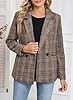 Happy Sailed Womens Oversized Plaid Blazer Dressy ... #1
