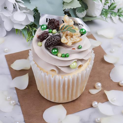 Image of ST Patricks Day Sprinkles for Cake Decorating, 7.8oz Pearl Sprinkles 4 Colors Mix Spring Green Yellow White Pearls for Cake Cupcake Cookie Baking Donuts Ice Cream Toppings