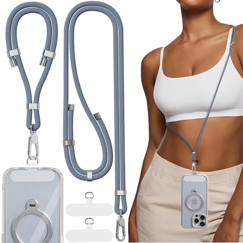TNSNK 2 collane per cellulare universali, regolabili, per cellulare e cinturino da polso per tutti gli smartphone, catena per cellulare e cordino, 1 corta + 1 lunga station wagon (blu), Taglia unica TNSNK 2 collane per cellulare universali, regolabili, per cellulare e cinturino da polso per tutti gli smartphone, catena per cellulare e cordino, 1 corta + 1 lunga station wagon (blu), Taglia unica