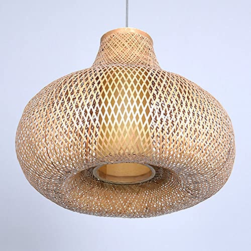 Lustre v-intage bambou tissé de style chinois, luminaire créatif haute finition pour chambre - 7