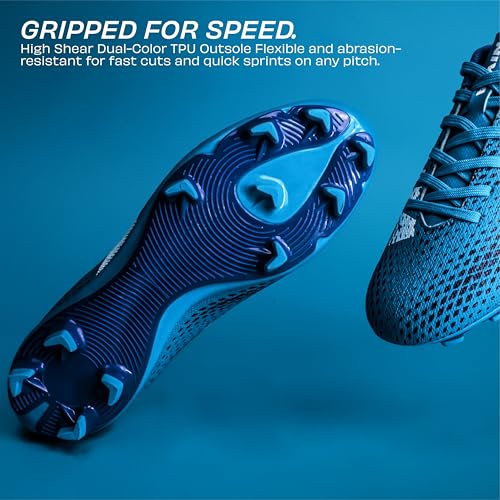 Image of Nivia Bezel Football Studs for Men, High Shear Dual Color TPU Sole, TPU Fusion with 3D Texture Upper, Designed for Soft & Hard Natural Grass