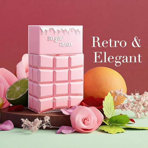 Image of AFLUXE sugar rush Candied Dreams EDP Perfume for Women, Grapefruit & Jasmine Scent, Long Lasting Floral Fragrance, Cologne for Daily Use, 3.4 Fl Oz