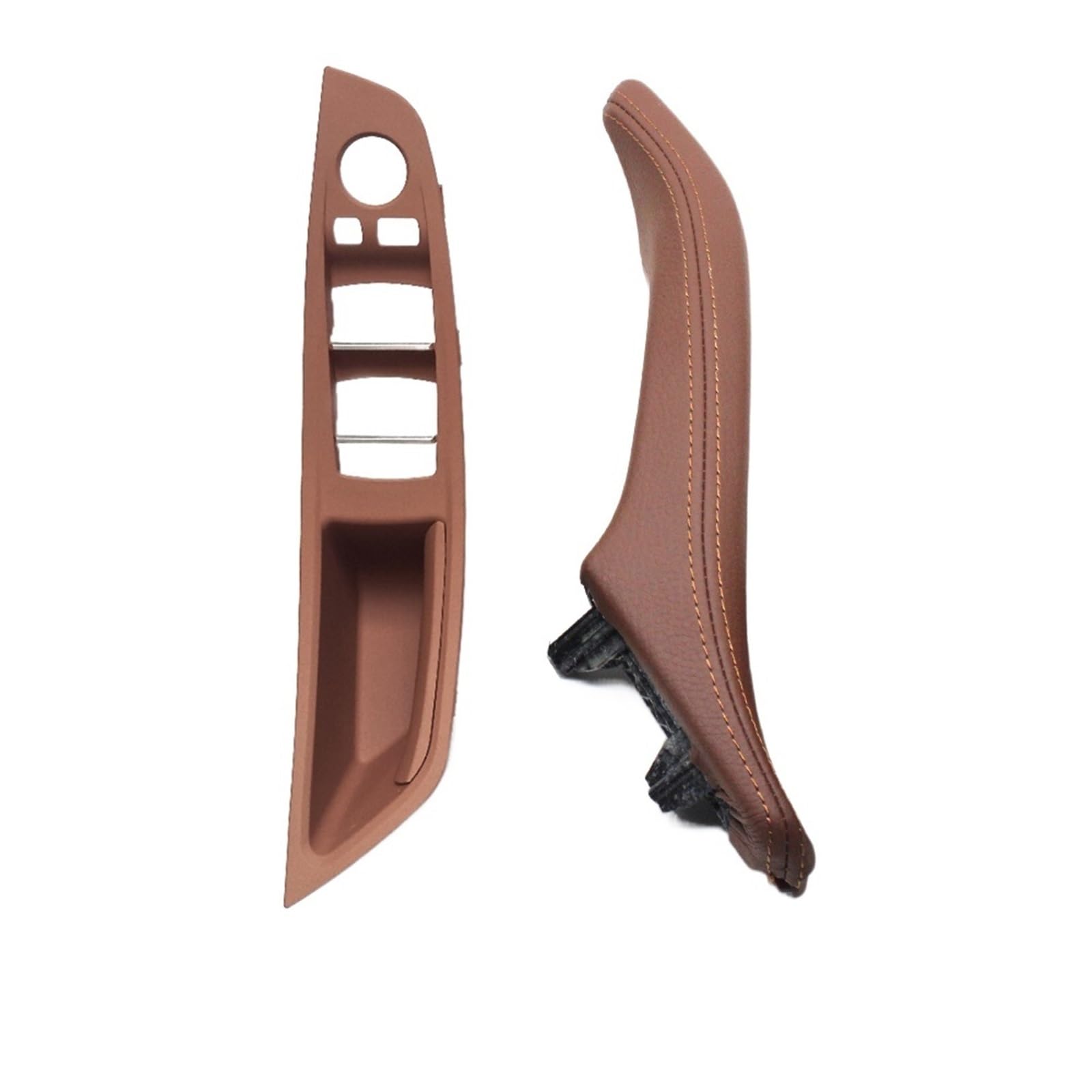 OEXRIGRU Car Interior Door Handles for BMW 5 Series F10 F11 F18 520 523 525 528 530 540 LHD Car Interior Panel Door Handle Cover(Model A Brown)