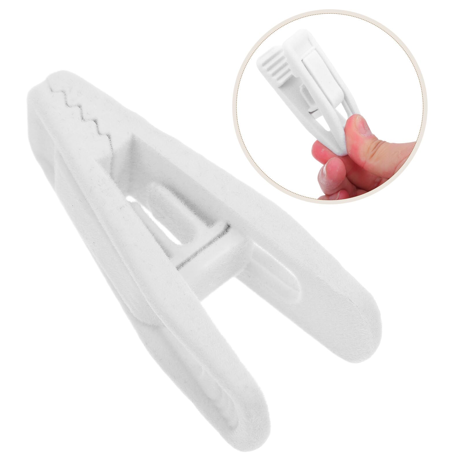 50 Piezas Clips para Ropa de Terciopelo Antideslizantes Resistentes al Viento Unidades Pinzas de Plástico para Pantalones y Faldas Uso Hogar y Exterior
