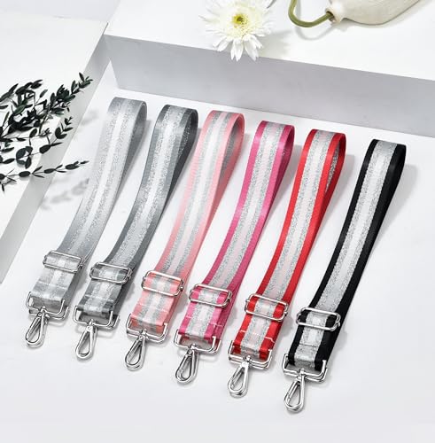 Image of LVYOUME Purse Strap Silver Hardware Wide Bag Straps Replacement Crossbody Adjustable Shoulder Strap for Purses