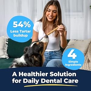 Soft Rawhide Chews | Safe Dental Treats for Large Dogs | Vet VOHC Approved | Daily Bone Cleans Teeth & Gums Fresh Breath Oral Health Support | USA Made | (Large Dogs / 24 Count)