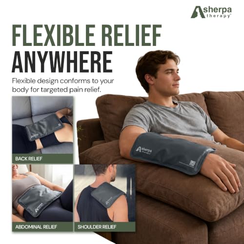 Image of Medium Flexible Gel Ice Packs Reusable - Hot and Cold Soft Ice Packs for Injuries Reusable for Ankle, Arm, Foot, Leg, Back Pain Relief - 8 inch x 12 inch - 2PK - Grey