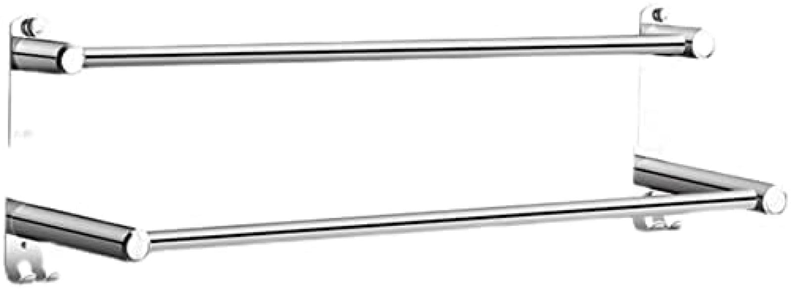 Porte-serviettes double couche en inox 60 cm pour en finir avec l'humidité