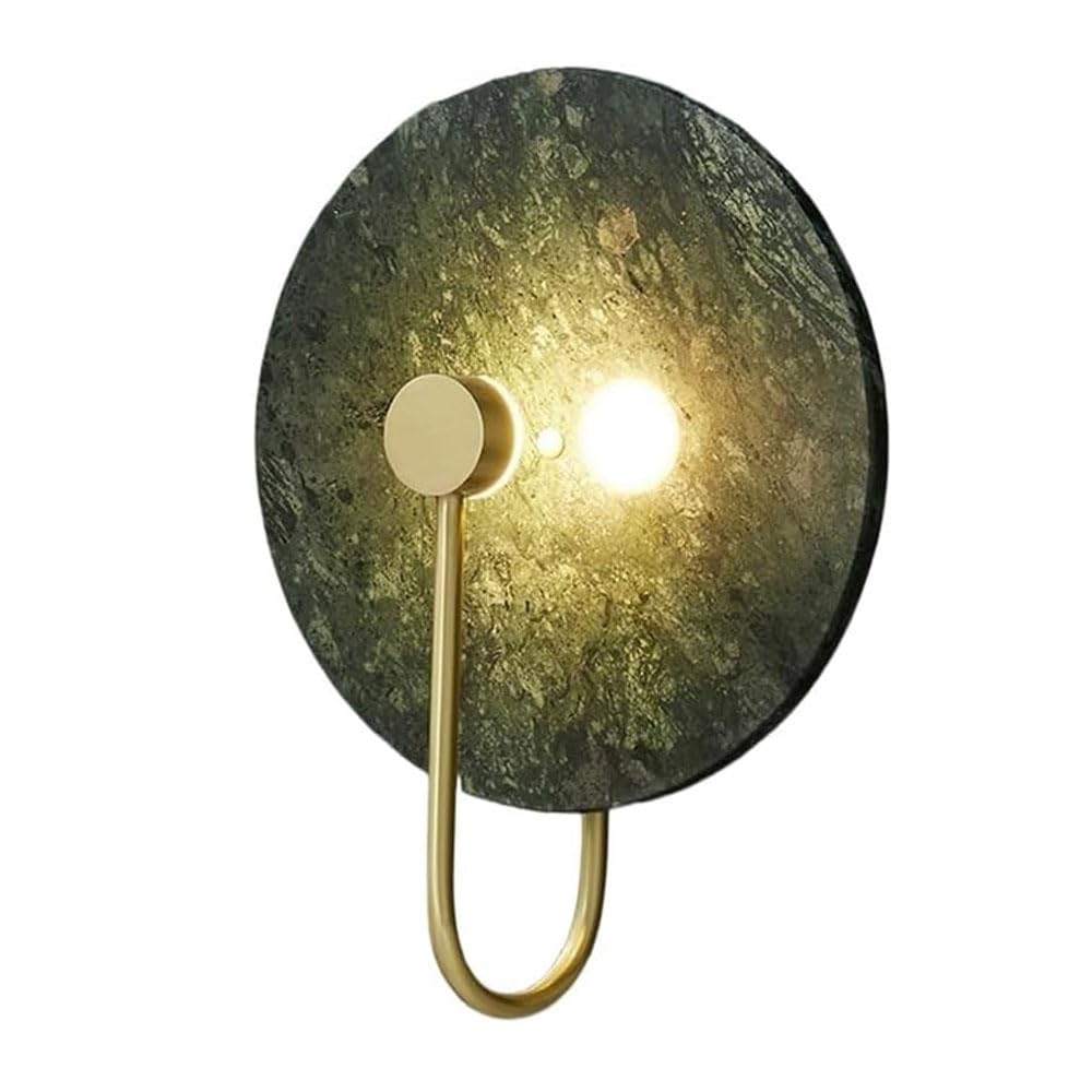 XYBZJP Hard Wiring Connections LED Wall Sconce, Nordic Industrial Style Interior Wall Light, 12.6in Natural Marble Wall Lamp, Bedroom Entryway Dressing Table Decorative Lighting Fixtures