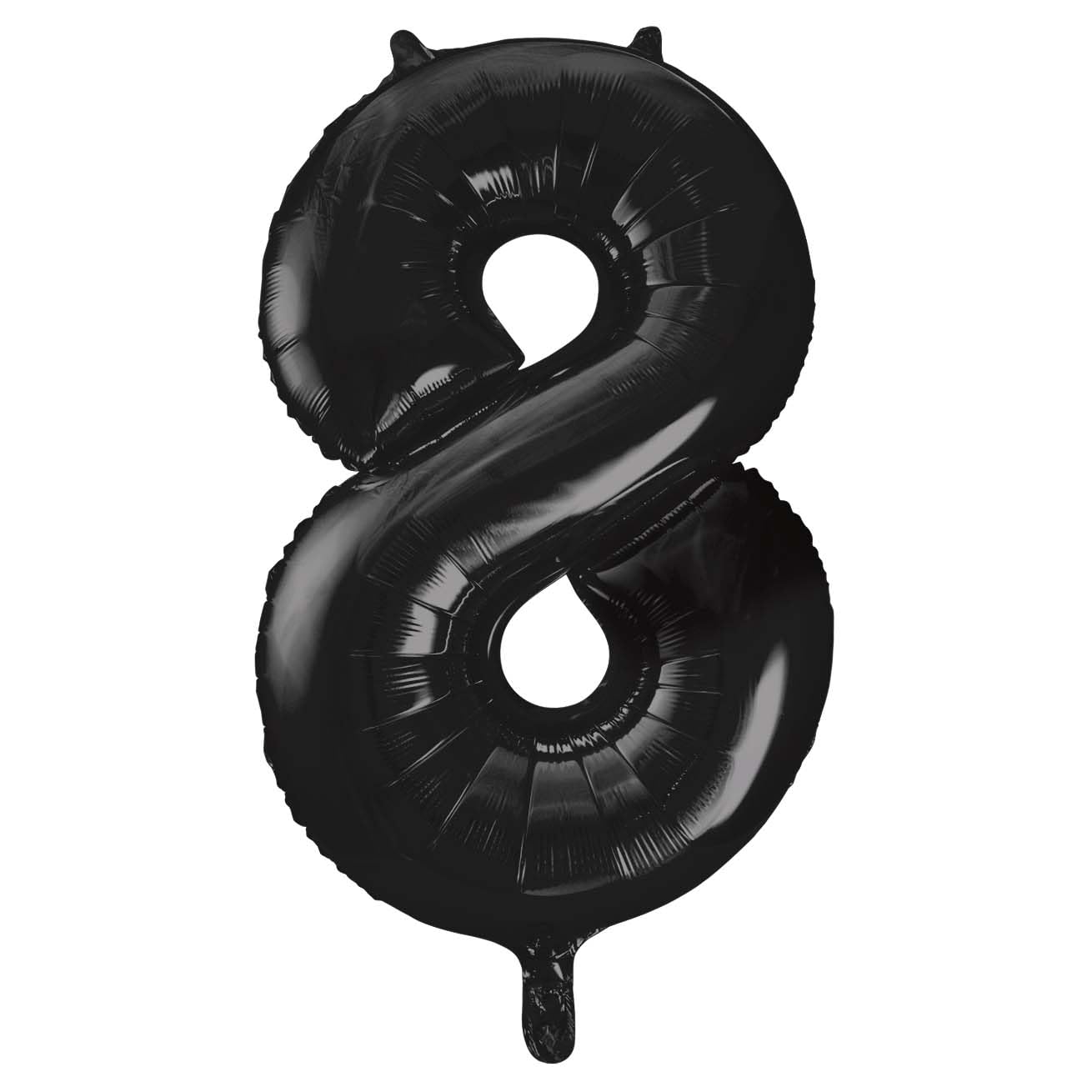 Unique Party 55868 - 34" Giant Foil Number 8 Balloon Black