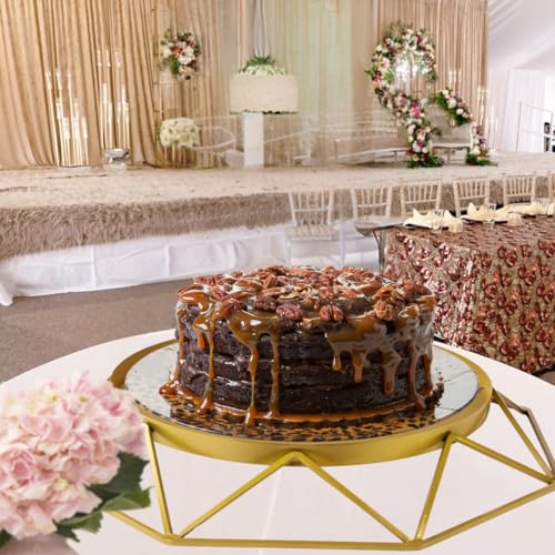 Koyal Wholesale Gold Geometric Metal Round Cake Stand thumb #1