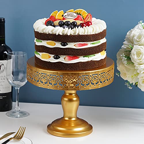 Jazuiha Cake Stand 10 Inches Round Cupcake Stands Gold Pedestal Holder Party Dessert Display Stand For Wedding Brithday Celebration Baby Shower Gold #TOP2