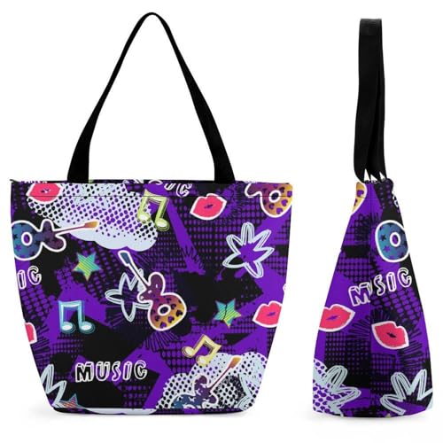 Sac de shopping pour voyage et escapades urbaines grand volume violet
