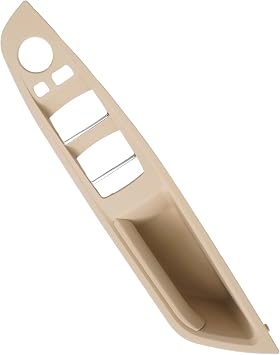 RHD Creamy-White Side Door Handle, Inner Door Pull Handle Trim Cover, Replacement for BMW 5 Series F10 F11 520 523 525 528 530 535