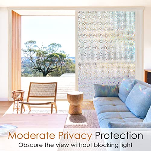 Rabbitgoo A004-45-02 Window Privacy Film Stained Glass Window Film Mosaic Static Cling Decorative Window Vinyl thumb #2