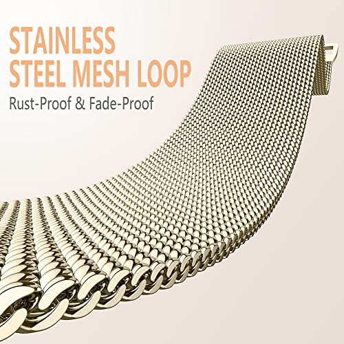 Zedoli Metal Band Compatible with Apple Watch Band 40mm 38mm 41mm 45mm 44mm 42mm 49mm for Women Men, Stainless Steel Milanese Mesh Loop Magnetic Wristbands for iWatch Series 9 8 7 6 5 4 3 2 1 SE Ultra