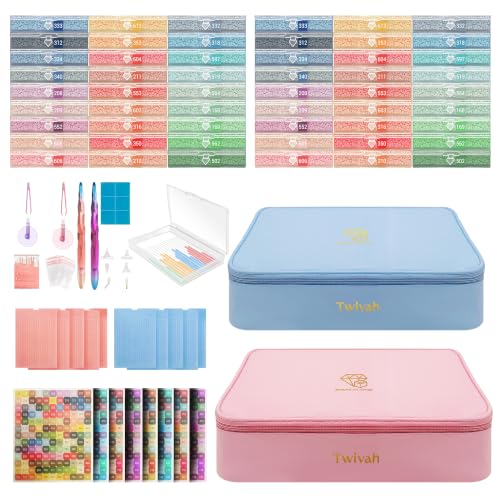 Image of twivah 54PC Diamond Art Storage Containers, Diamond Painting Trays with Lid