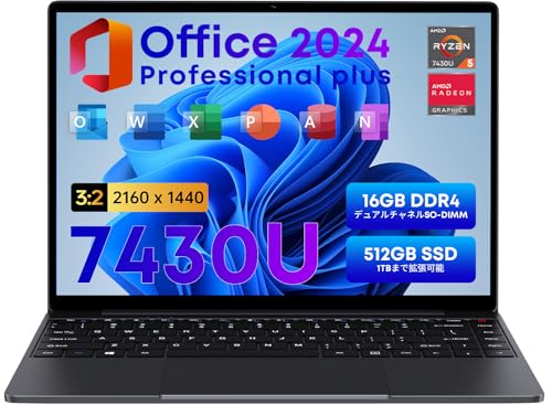 2026 CHUWI �m�[�g�p�\�R�� Office 2024 ���� �p�\�R�� CoreBook X 14.1�C���` Ryzen 5 7430U �v���Z�b�T�[���� ������16GB SSD512GB Windows11 HDMI 4K�o��/Type-C*2/W