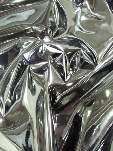 Premium Mirror Reflective Vinyl Fabric for DIY Upholstery - DuroLast™ Chrome Finish by the Yard