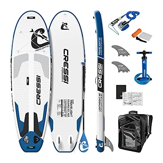CRESSI Isup Complet Set - Kit de Tabla de SUP Fácil de Inflar (menos de 10 minutos) Completo con Todos los Accesorios Necesarios para el Transporte, Unisexe Adulte