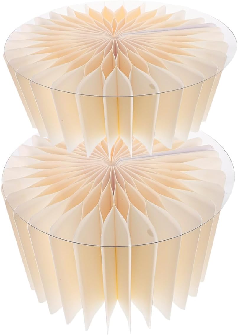 2pcs White round Cylinder Pedestal Stand for Party Decor, Paper Cake Display Stands with 30cm Diameter and 20cm 40cm Heights, Wedding Centerpiece Table Backdrop Pedestals