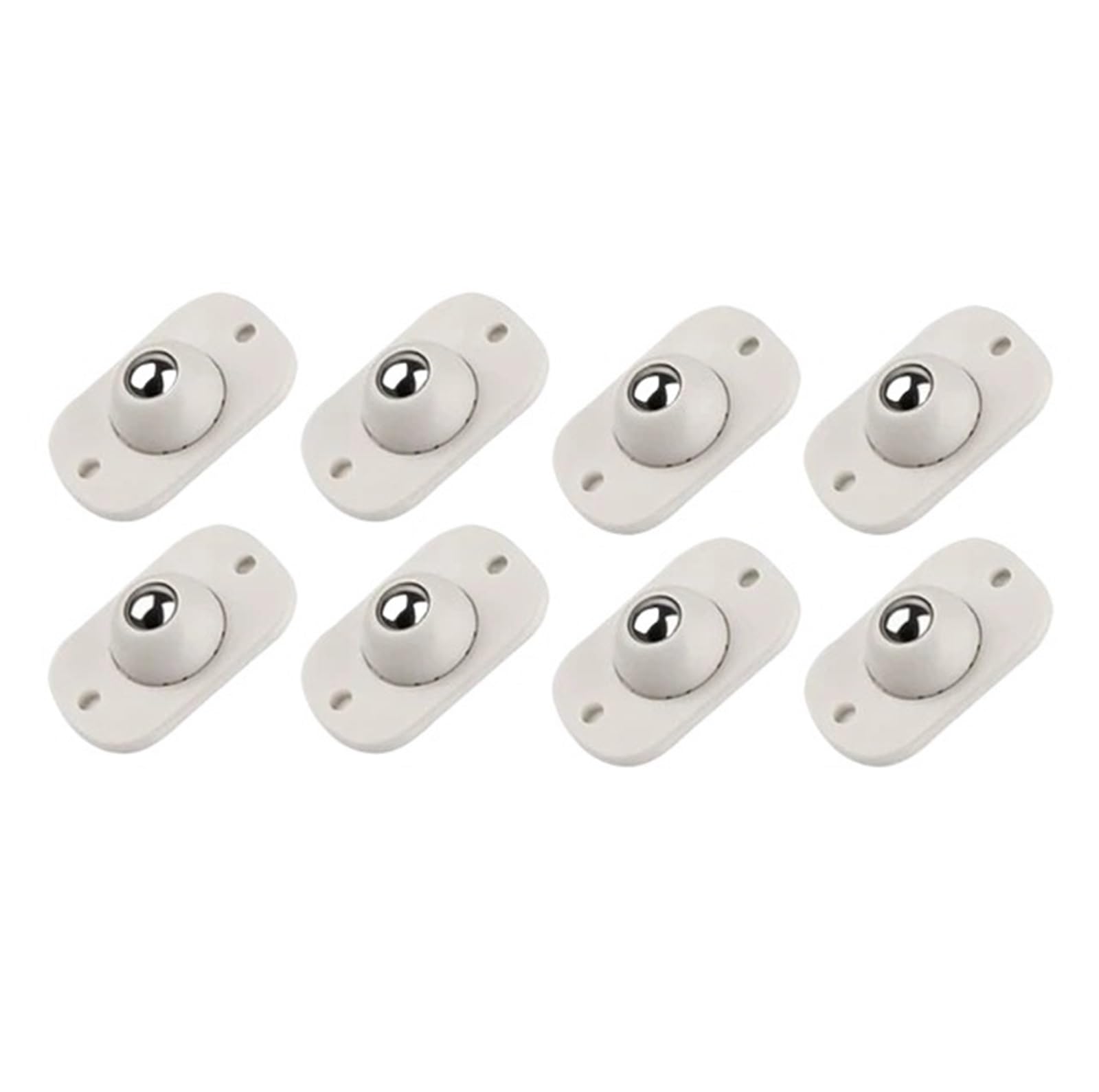 Caster Wheels, 4/8/12PCS Self Adhesive Caster Wheels Stainless Steel 360 Degree Rotation Paste Swivel Wheels Sticky Pulley for Furniture(Bianco,8pcs)