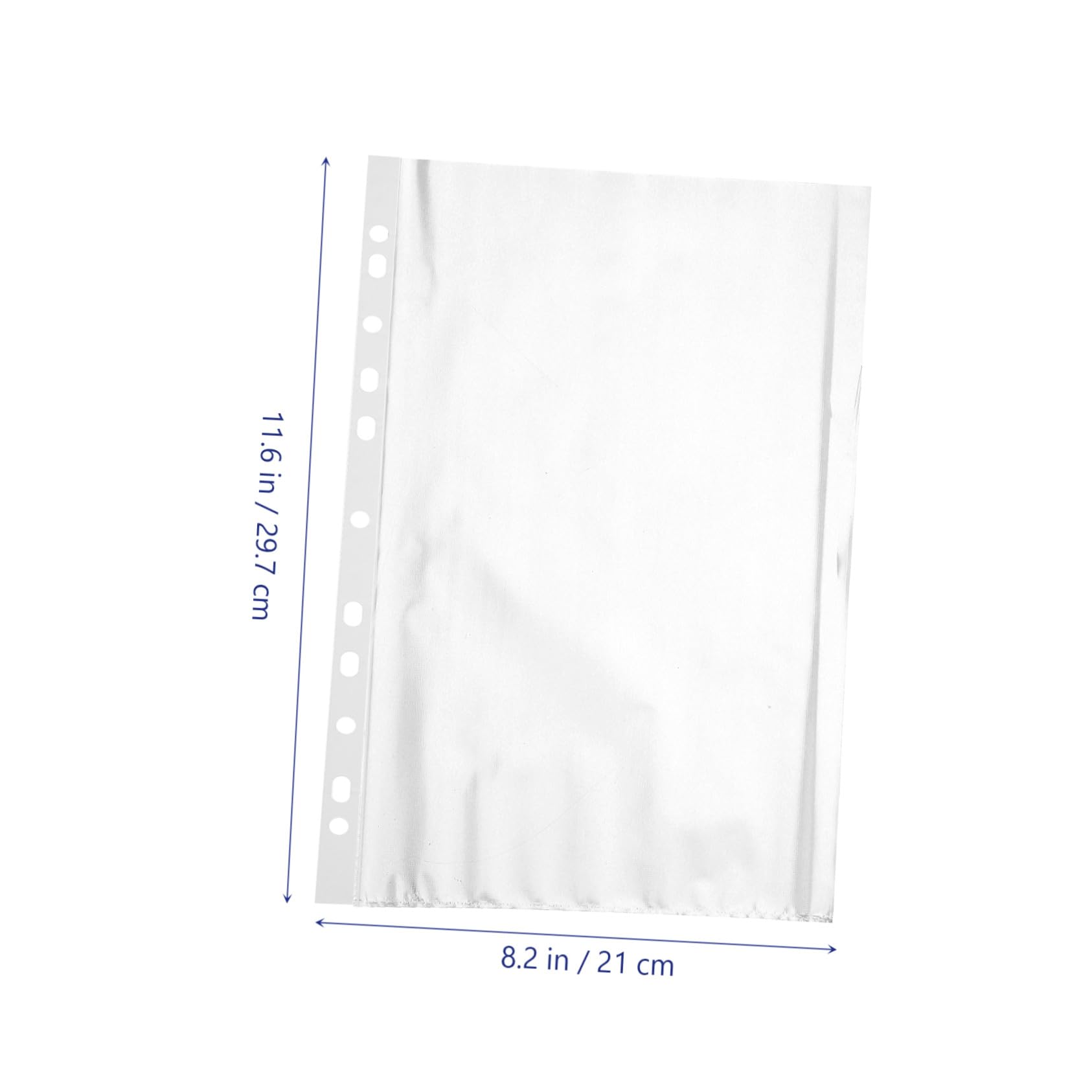 Pochettes Perforées A4 Transparentes et Résistantes, 200 Pièces
