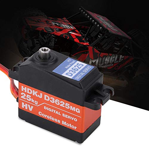 Drfeify 25 kg Servo Ingranaggi Digitali Metallo Impermeabile per Camion RC 1/10 1/8 Coche