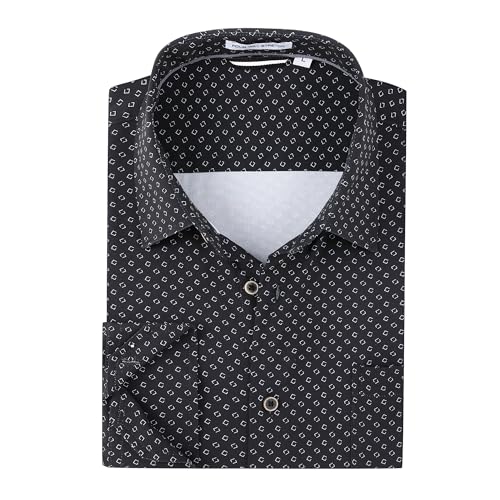 Alex Vando Mens Printed Dress Shirts Long Sleeve Regular Fit Button Down Shirt