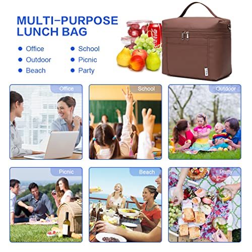 NOL Natural Organic Lifestyle Insulated Lunch Bags for Women Cooler Bag Lightweight Nylon Waterproof Lunch Box For Work - Image 4