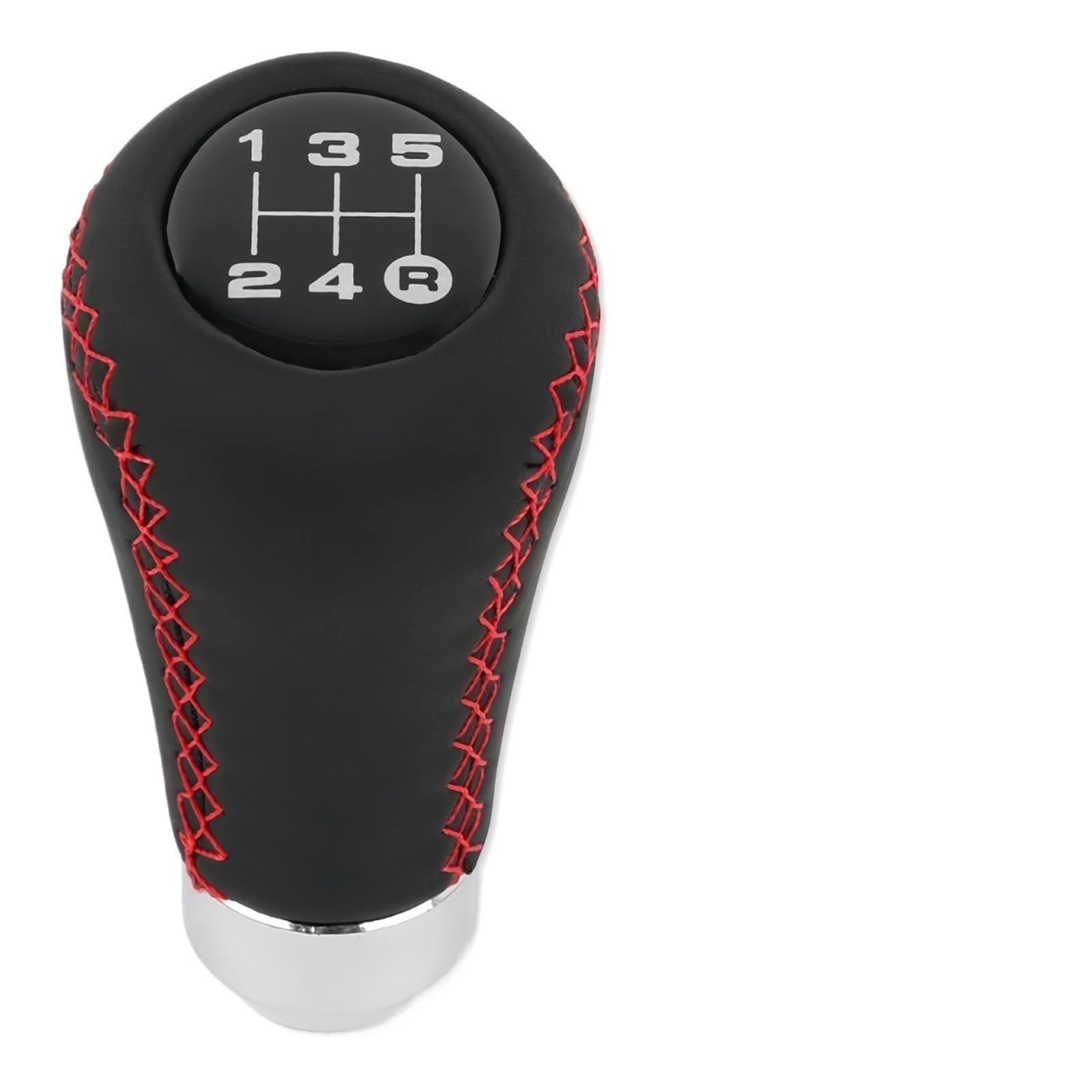 Grozzy Universal Shifter Handle Universal 5 for Speed PU Leather Gear Shift Knob Stick Auto for All Manual