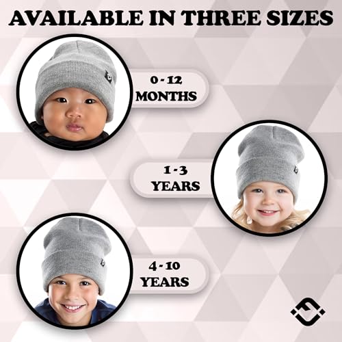 Image of Funky Junque Baby, Toddler & Kids Beanie - Ultra Soft Stretchy Knit Winter Hat for Ages 0-10, Available in 3 Sizes