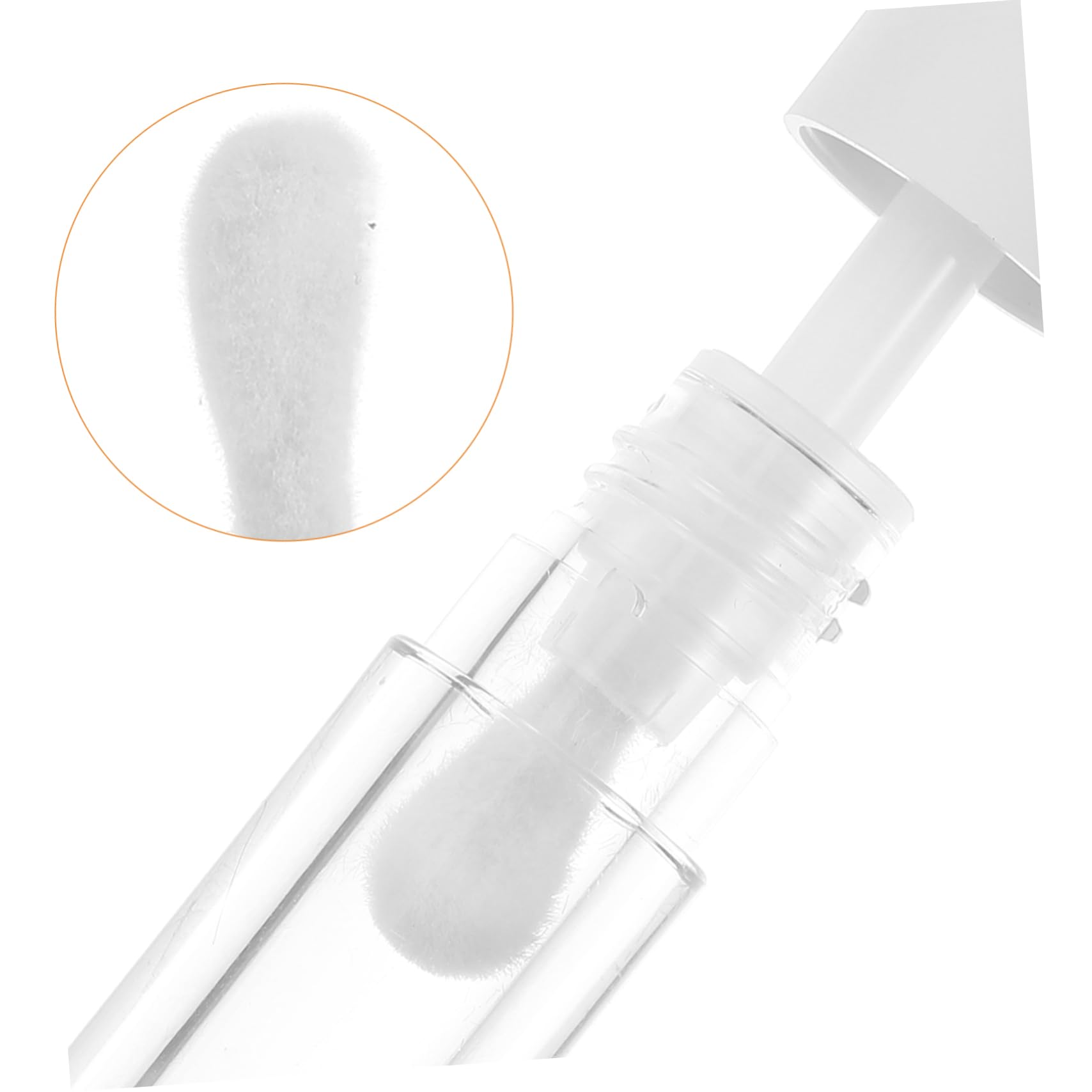 UKCOCO 10pezzi Trasparente Per Lucidalabbra Tubetto Rotondo Bianco Per Balsamo Per Labbra Per Labbra Realizzato in Materiale Abs Durevole