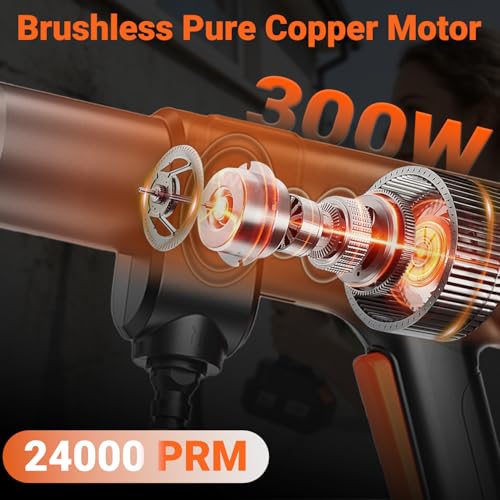 Image of Cordless Pressure Washer, 1500 PSI Max Power Washer with 2x4.0Ah 21V Large Capacity Batteries & Brushless Motor, Portable Power Cleaner Kit with Storage Case & 6-in-1 Nozzle for Car /Fence /Patio /Home