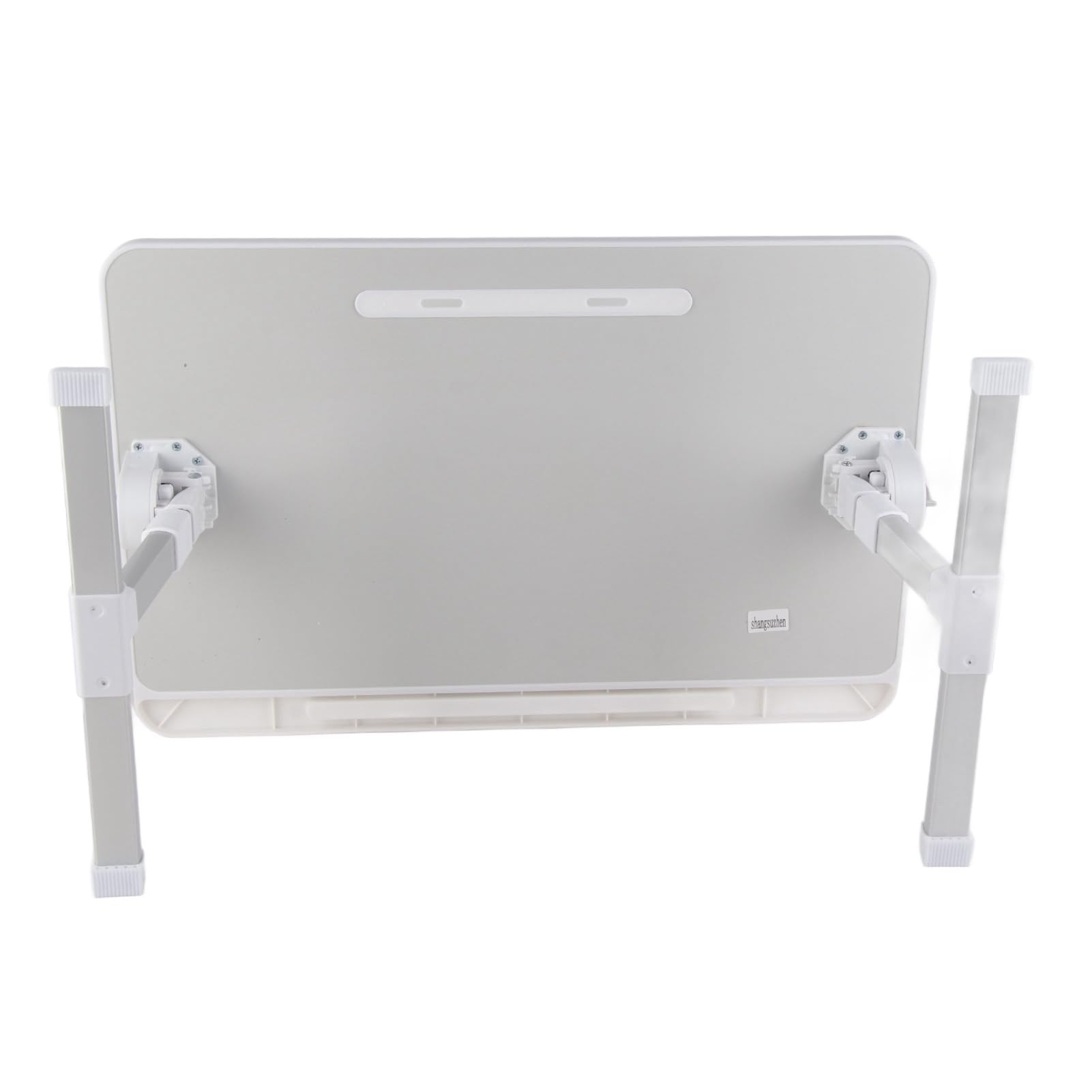 Regulowany, Składany Stolik Nocny na Laptopa ze Stopu Aluminium z Obrotowym Pulpitem, Przenośna Podstawka na Laptopa do Pisania, Pracy, Czytania w Pokoju Wieloosobowym, 23,6 X 15,7 Cala