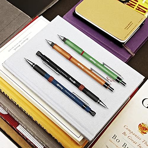 rOtring Visumax Mechanical Pencils - 0.7mm - Pack of 6 - Refillable - Twist Out Eraser - Rubber Grip - Dark Green Barrels