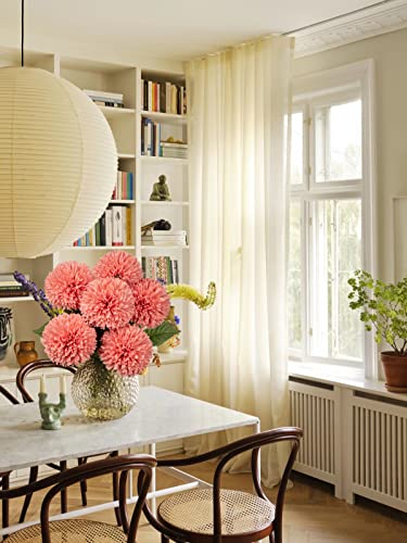 Hollyone 4'' Large Artificial Chrysanthemum Flowers with 24.7'' Long Stem - Image 4