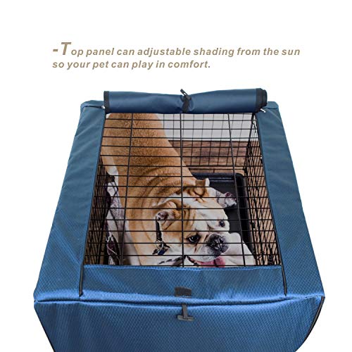 Explore Land Chew Proof Dog Crate Cover for 48 Inches Wire Cage, Heavy-Duty Lattice Pet Kennel Covers Compatible with 1… - Image 4