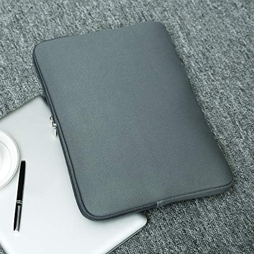 RAINYEAR 14 Inch Laptop Sleeve Case Protective Soft Padded Zipper Cover Carrying Computer Bag Compatible with 14" Notebook Chromebook Tablet Ultrabook(Grey)