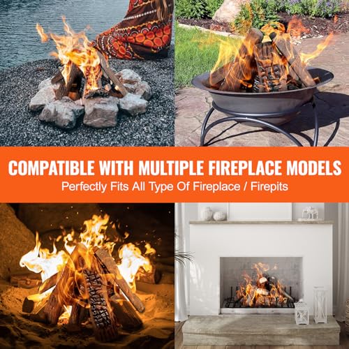 Vevor 10 PCS GAS FIREPLACE LOGS Large Ceramic Logs For Fireplace Decorative, Heat-Resistant Wood Log Gas Realistic Logs thumb #2